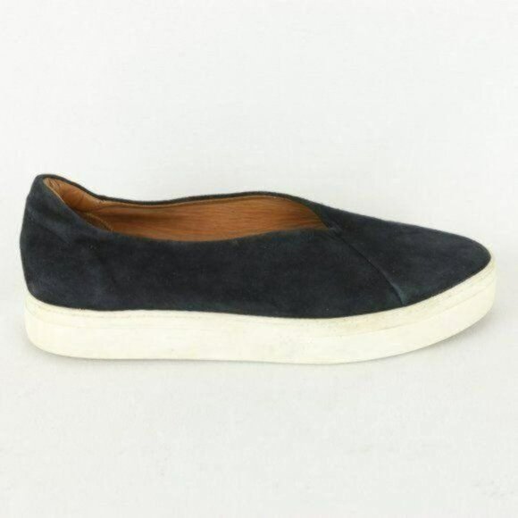 COS Women's Size 40 Blue White Suede Slip On Platform Sneakers - Picture 7 of 10